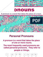 A Pronoun Is A Word That Takes The Place of A Noun