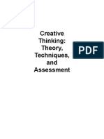 Creative Thinking: Theory, Techniques, and Assessment