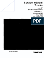 Volvo - VNL, VNM Electrical Schematic - Engine ECU - Cummins ISX - From Build Date 9.98