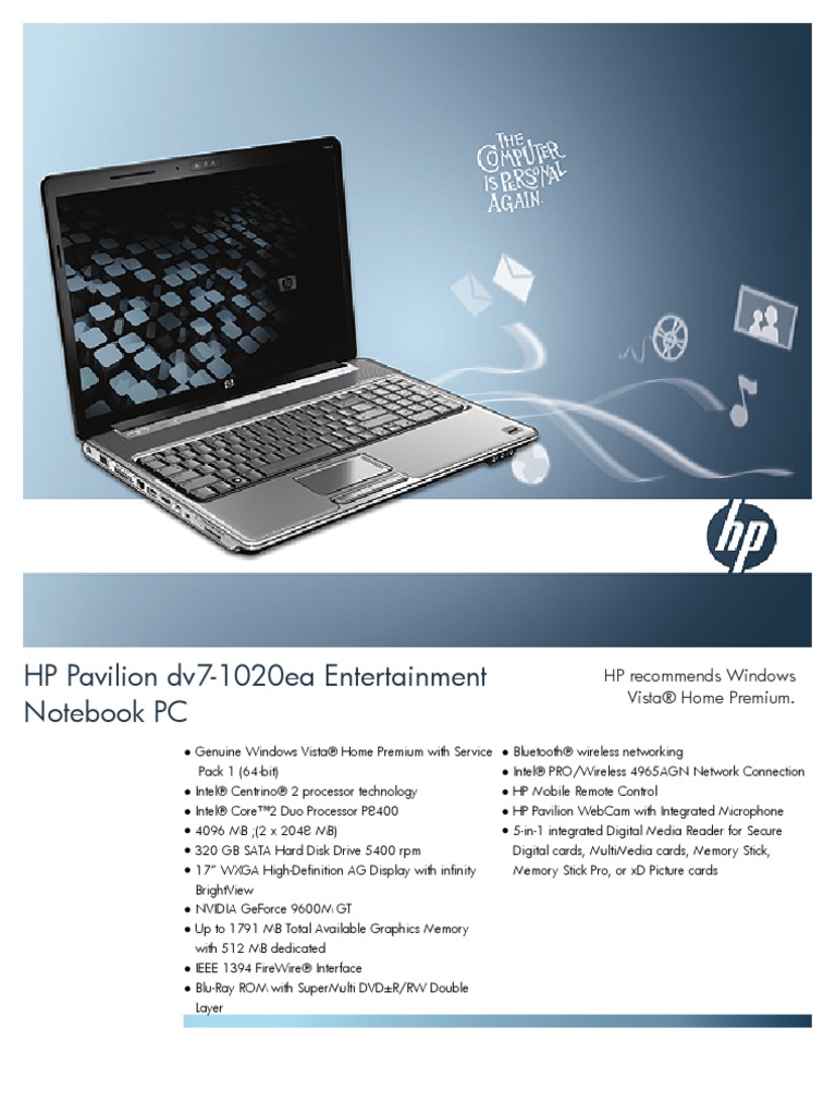 PC Notebook de entretenimiento HP Pavilion dv7-4320el | Soporte HP