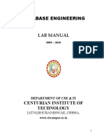 New Dbms Lab Manual