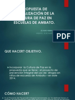 Propuesta de Socialización de La Cultura de Paz