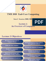 Lecture 1 - An Overview of Computers