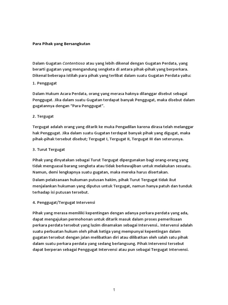 Contoh Resume Mediasi Tergugat - SuratMenyurat.net
