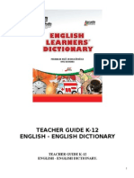 Teacher Guide K-12 English - English Dictionary