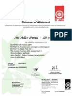 first aid certificate 2013