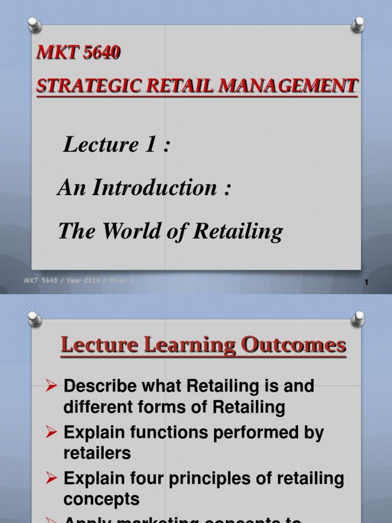 Introduction to Retail Management | PDF | Retail | Sales
