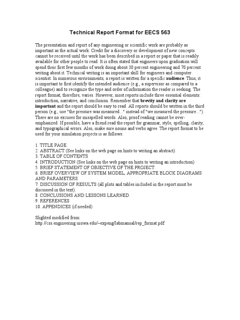 Technical Report Format | PDF