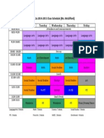 Grade 2a Schedule 2014-2015