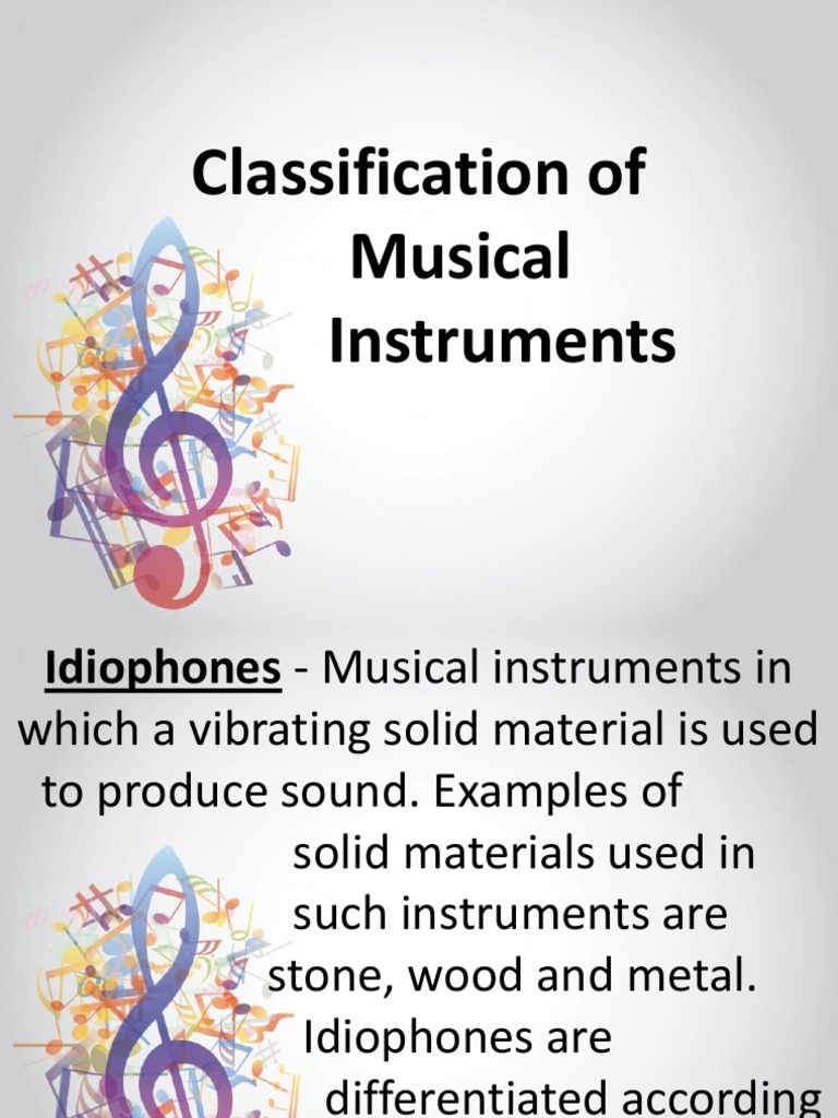 Classification of Musical Instruments PDF