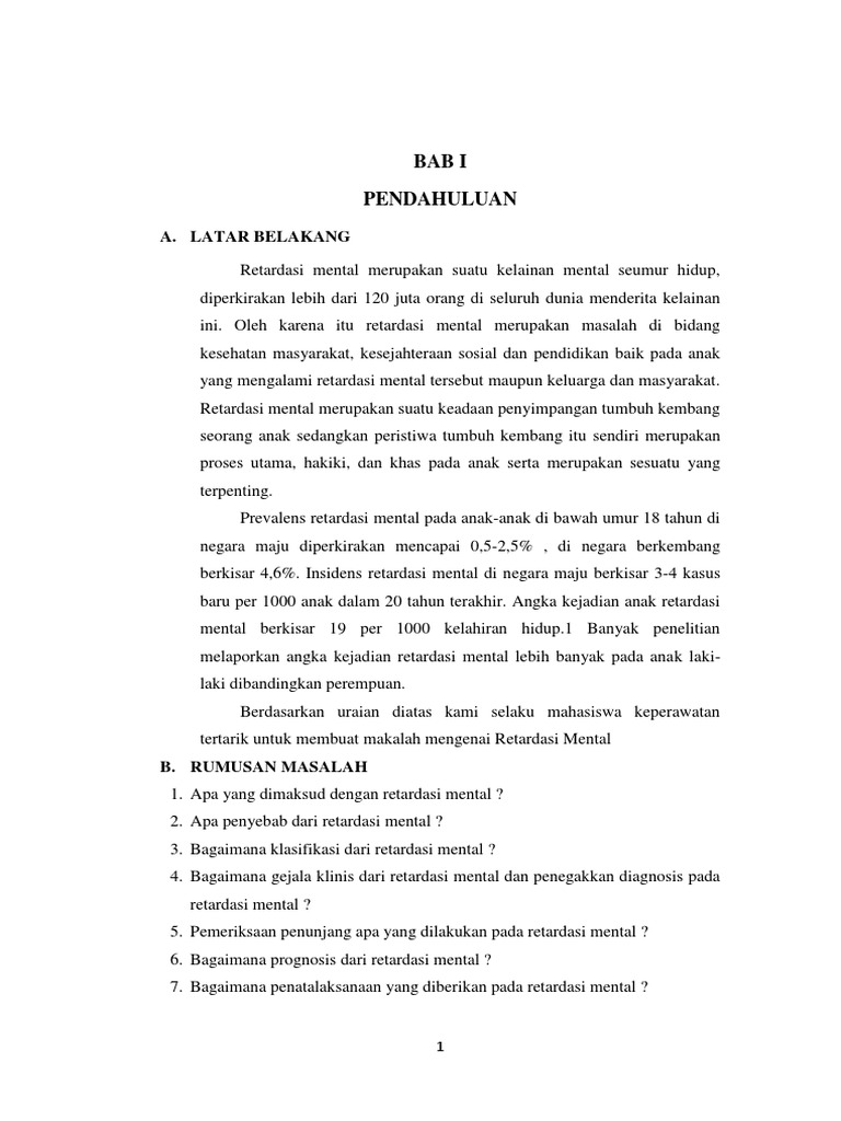 Askep Retardasi Mental Lengkap