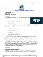 CTS Experienced Campus Drive Recruitment Pattern 20 Jan 2011