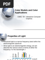 Color Models and Color Applications: CMSC 161: Interactive Computer Graphics