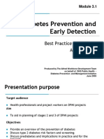 Diabetes Prevention and Early Detection: Best Practice Guidelines An Overview