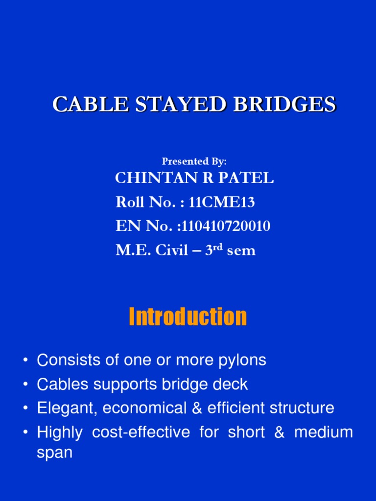 Cable Stay Bridge PDF Civil Engineering Structural Engineering