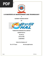 HAL Summer Training Report