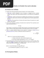 Chapter 13: Kinetics of A Particle: Force and Acceleration: 13.1 Newton's Laws of Motion