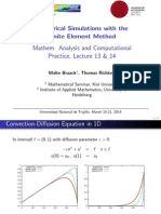 Numerical Simulations With The Finite Element Method Mathem. Analysis and Computational Practice, Lecture 13 & 14
