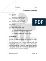 Unit 10 Transaction Processing: Structure