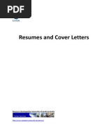 Resumes and Cover Letters: Resource Developed by University of South Australia