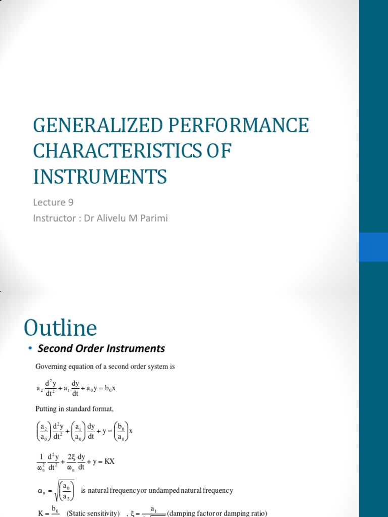 Second Order Instrument Performance Analysis | PDF