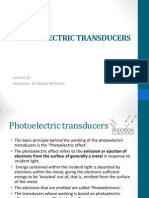Photoelectric Transducers: Instructor: DR Alivelu M Parimi