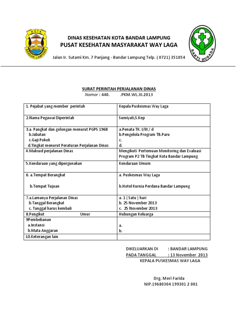 Surat Perintah Perjalanan Dinas