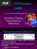 C++ 2310 Lecture Notes: Functions: Passing Parameters by Reference