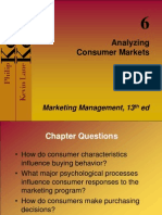 Analyzing Consumer Markets: Marketing Management, 13 Ed