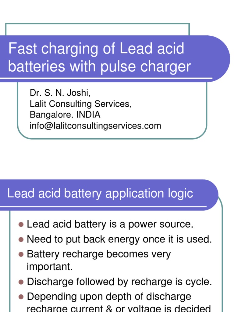 Fast Charging Lead Acid Batteries Guide | PDF | Battery Charger ...