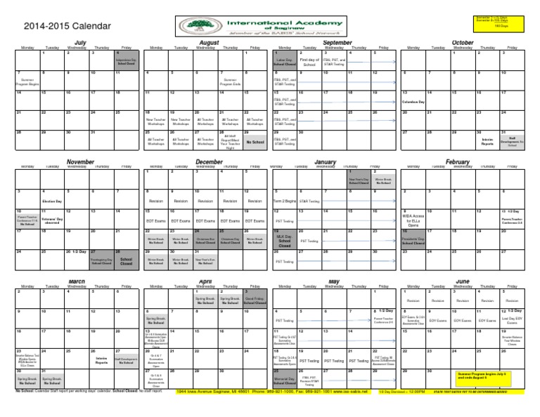 Ias Ay1415 Calendar Approved PDF Academic Term Public Holiday