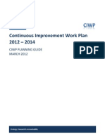 Continuous Improvement Work Plan 2012 - 2014: Ciwp Planning Guide MARCH 2012