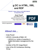 Encoding Dc in HTML, XML and Rdf