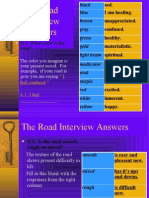 Road Interview Answers