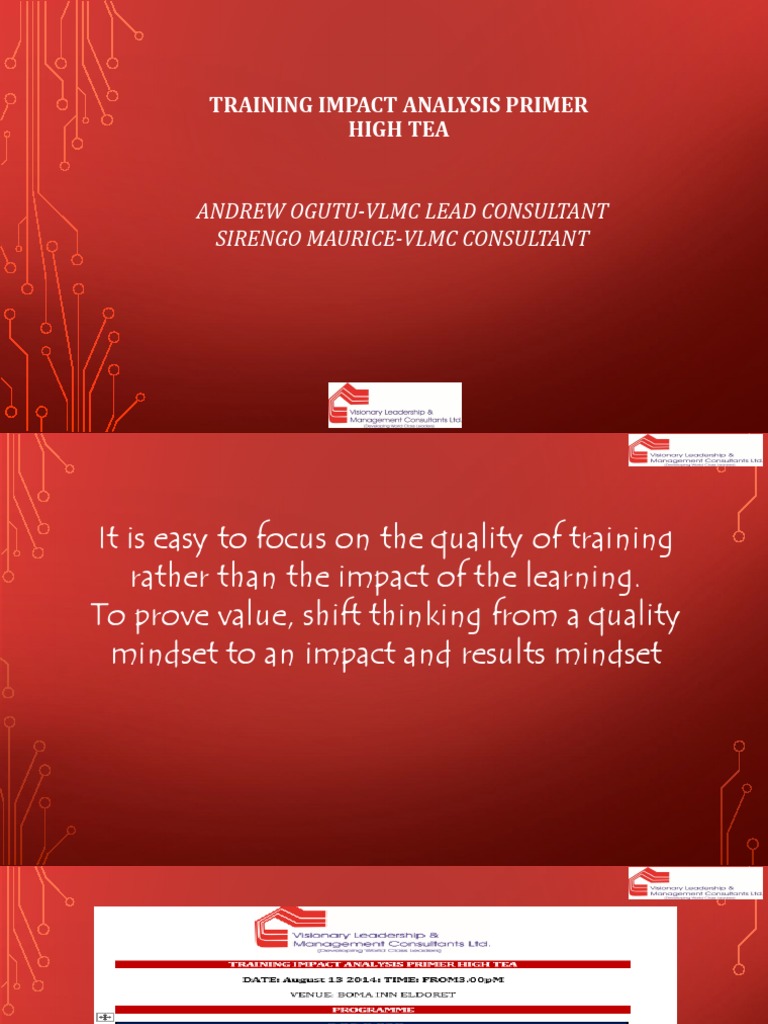 Training Impact Analysis Evaluation Strategic Management