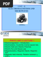 Electromagnetism and Microwaves: Unit - Ii