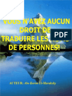 Vous N'avez Aucun Droit de Traduire Les Noms de Personnes!