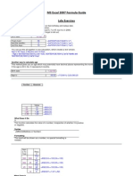 MS Excel 2007 Formula Guide