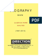 Geography: Question Paper Analysis