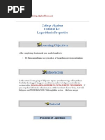 College Algebra Tutorial 44: Logarithmic Properties