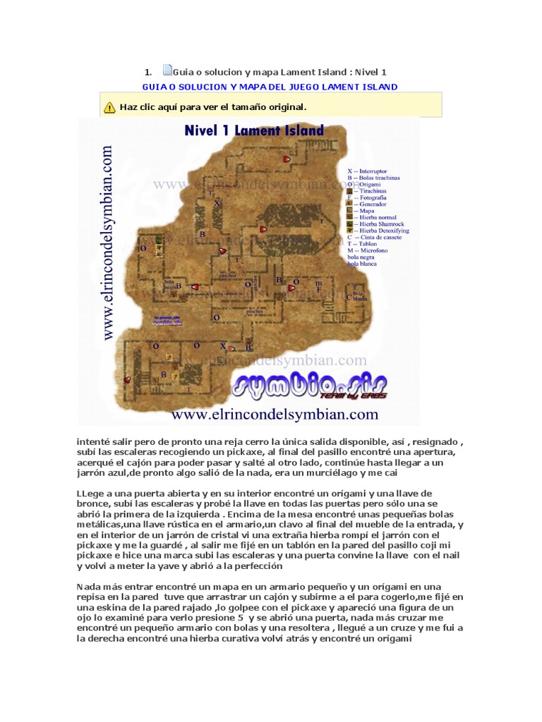 Guía y Mapa Nivel 1 Lament Island | PDF | Ocio