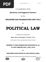 Download 2007-2013 Political Law Philippine Bar Examination Questions and Suggested Answers JayArhSals by Jay-Arh SN239726393 doc pdf