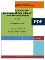 Chilenje Gravity Fed Water Supply Scheme-Technical Specifications - 005