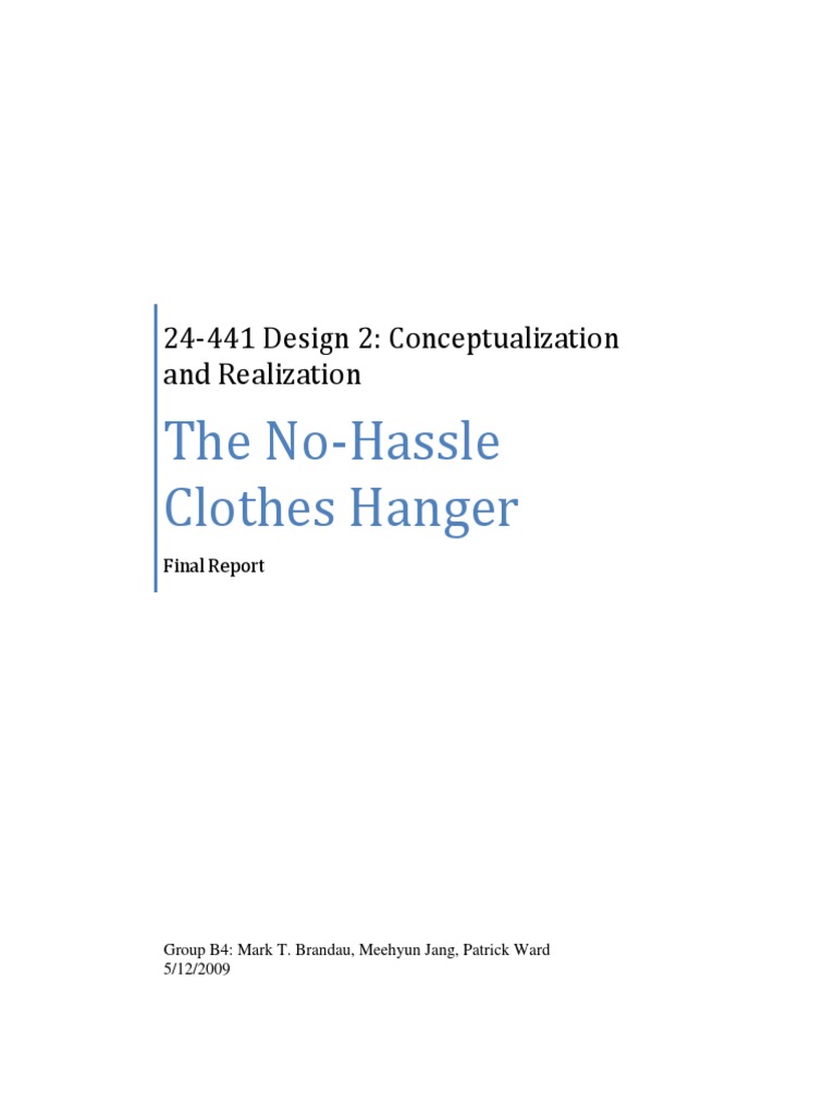 Retail Hanger Innovation Report | PDF | 3 D Printing | Prototype