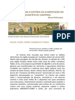 Subsídios para a história da alimentação no município de Campinas