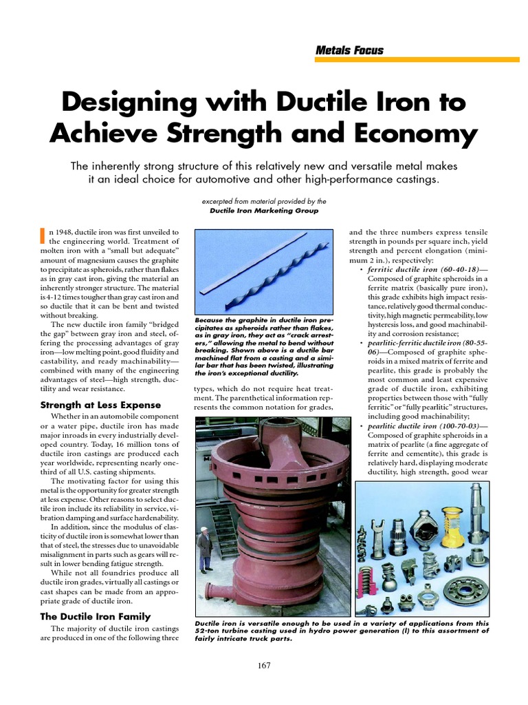 Designing With Ductile Iron Pdf Strength Of Materials Heat Treating