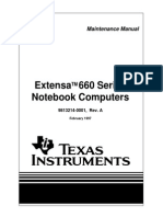 Extensa 660 Series Notebook Computers: Maintenance Manual