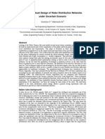 Optimal-Robust Design of Water Distribution Networks