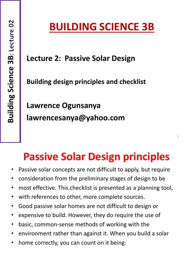 Passive Solar Design Principles Guide | PDF | Building Insulation | Window