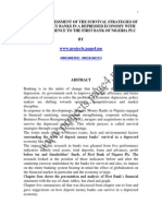 A Critical Assessment of the Survival Strategies of Deposit Money Banks in a Depressed Economy With Special Reference to the First Bank of Nigeria Plc